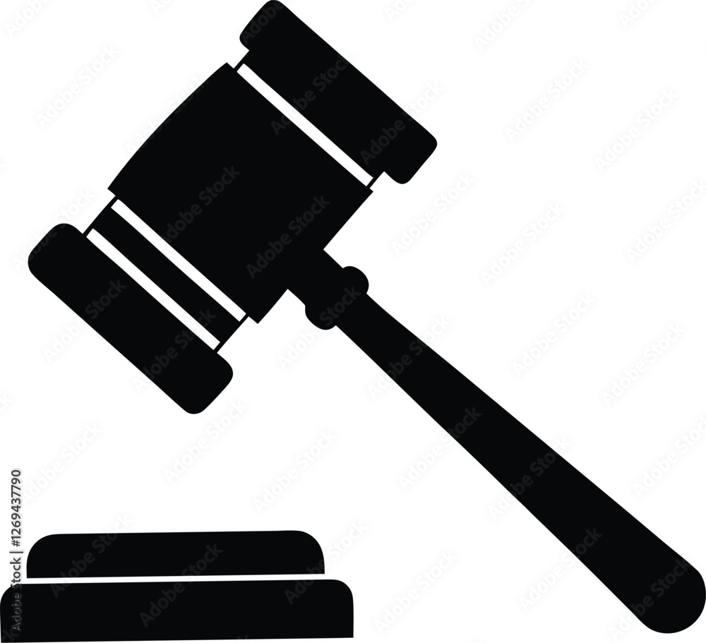 Justice Gavel icon black silhouette, Gavel icon Justice Gavel icon black silhouette, Gavel icon