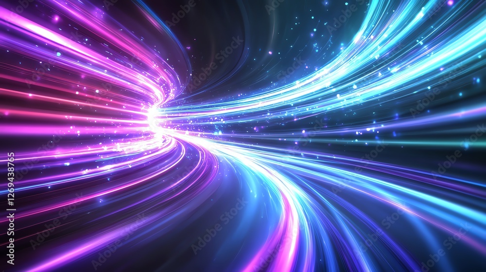 Dynamic light trails in vibrant neon colors creating a futuristic visual effect, perfect for tech backgrounds or digital concepts. Dynamic light trails in vibrant neon colors creating a futuristic visual effect, perfect for tech backgrounds or digital concepts.
