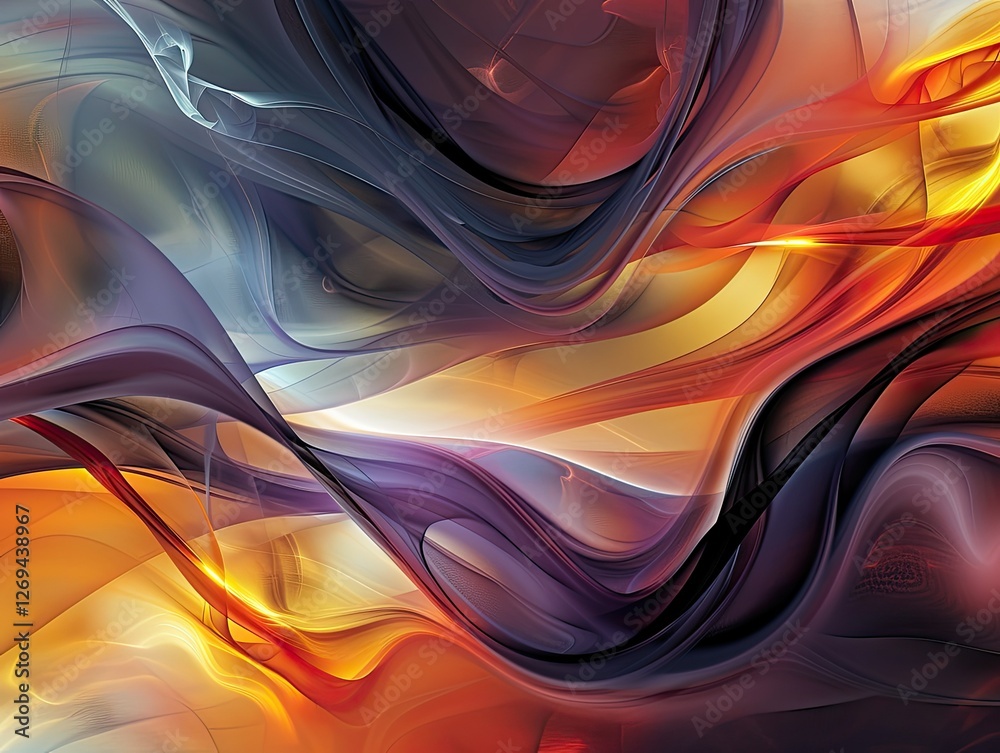 Fluid forms creating dynamic abstraction Fluid forms creating dynamic abstraction