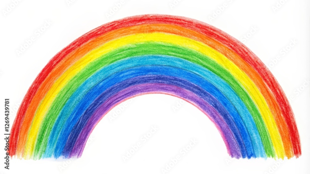 Fototapeta premium Rainbow, Colorful Arc, Spectrum Illustration