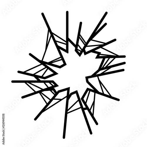 Broken glass picture is suitable as a background image. It's a vector image.