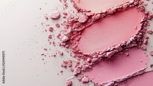 Beauty application technique with blush on skin close up showing makeup artistry