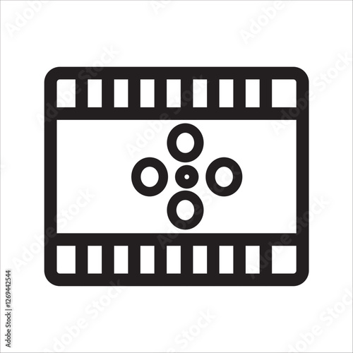 video icon with white background icon vector