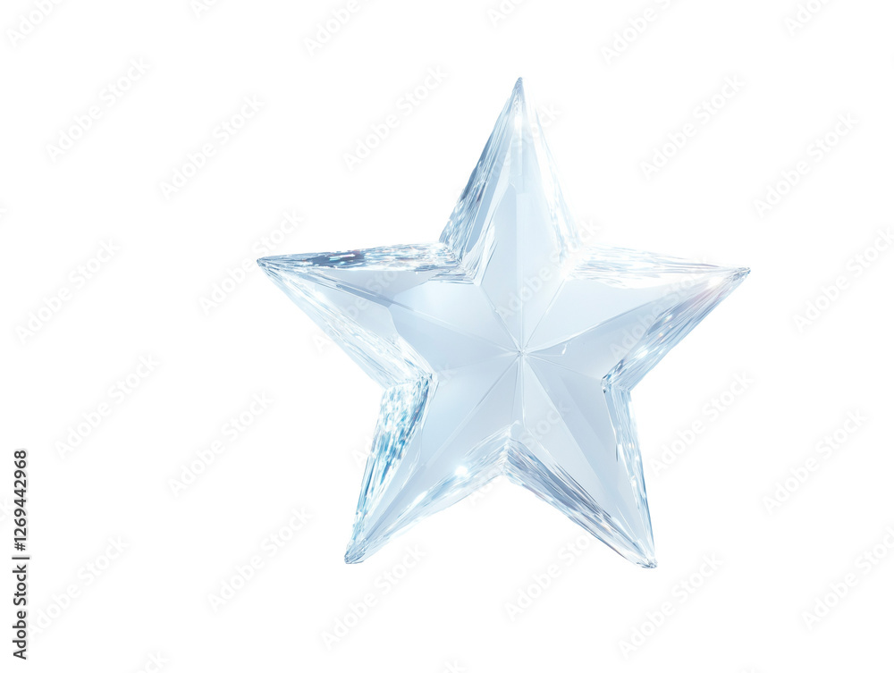 Obraz premium 3d rendered star shape with transparent background