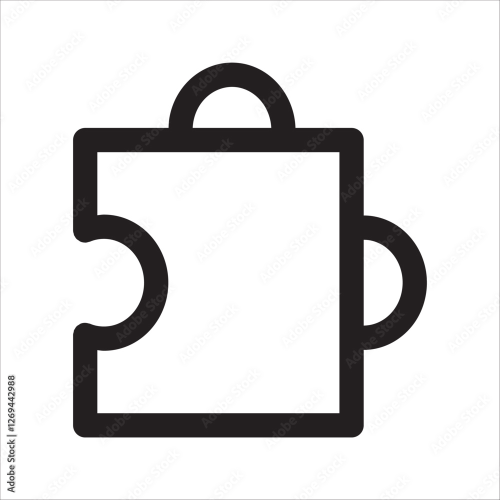 puzzle icon with white background icon vector puzzle icon with white background icon vector