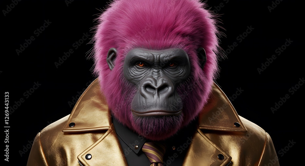 The Pink Gorilla in a Golden Jacket The Pink Gorilla in a Golden Jacket