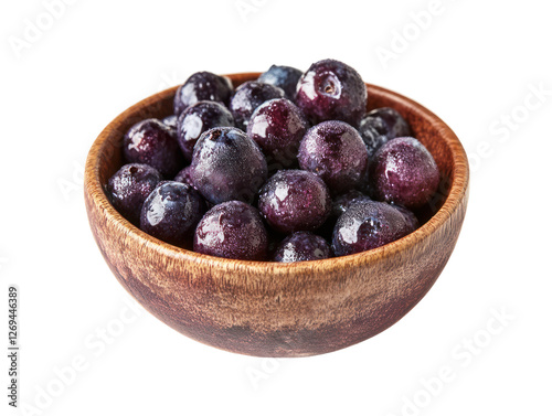 Wallpaper Mural This image showcases a wooden bowl filled with a cluster of plump, fresh blueberries. Torontodigital.ca