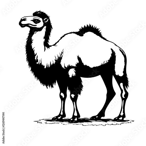 camel on the white background