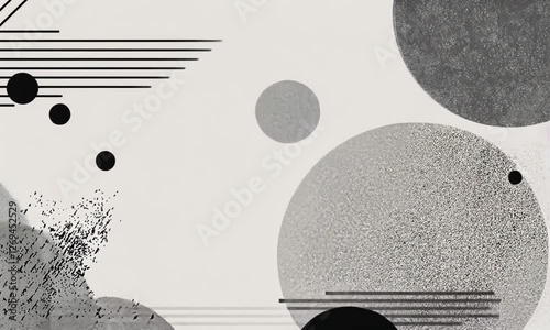 Abstract geometric shapes, monochrome, background, design element, poster
