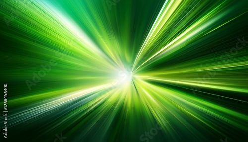 abstract green motion blur background with bright light
