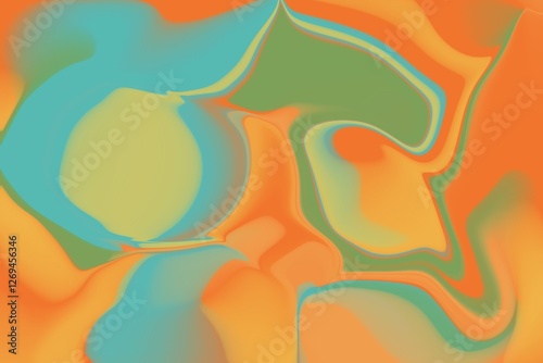 Orange blue and green marble abstract pattern ideal for design elements 