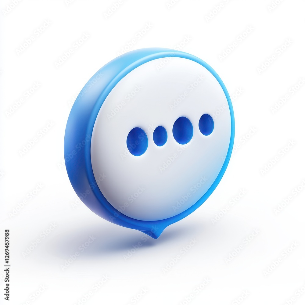 A blue speech bubble icon featuring three dots, symbolizing a message or ongoing conversation. A blue speech bubble icon featuring three dots, symbolizing a message or ongoing conversation.