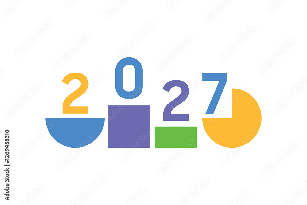 Unique Happy New Year 2027 Design Template, Banner Design, Greeting Card design. Unique Happy New Year 2027 Design Template, Banner Design, Greeting Card design.