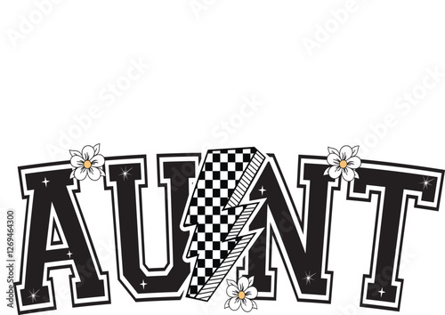 Aunt, Race checkered, lightning bolt, nana shirt, designs, Retro vintage,  shirt, bundle, funny,  gift, auntie, grandma, nurse life, little sister, football mom, teacher, big sister