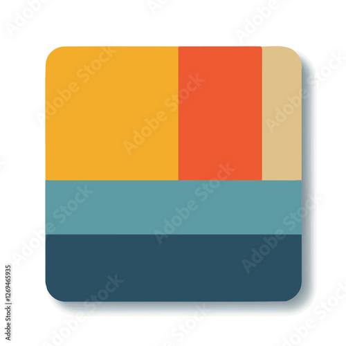 Canvas, 2D flat vector illustration, isolated on a white background.

