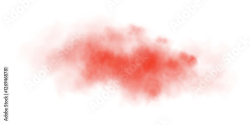 Fantastic red smoke. Magic smoke. Smog cloud on podium or stage. Fog vapor over ground or water surface, magic haze. Magic smoke, magic fog, red steam. PNG.
