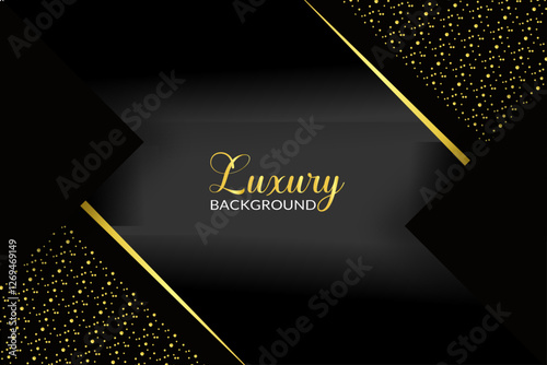 Elegant abstract design featuring golden lines on a sleek black background. 