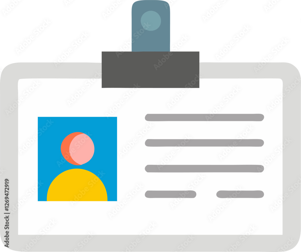Vector ID card icon. vector illustration with a white background Vector ID card icon. vector illustration with a white background