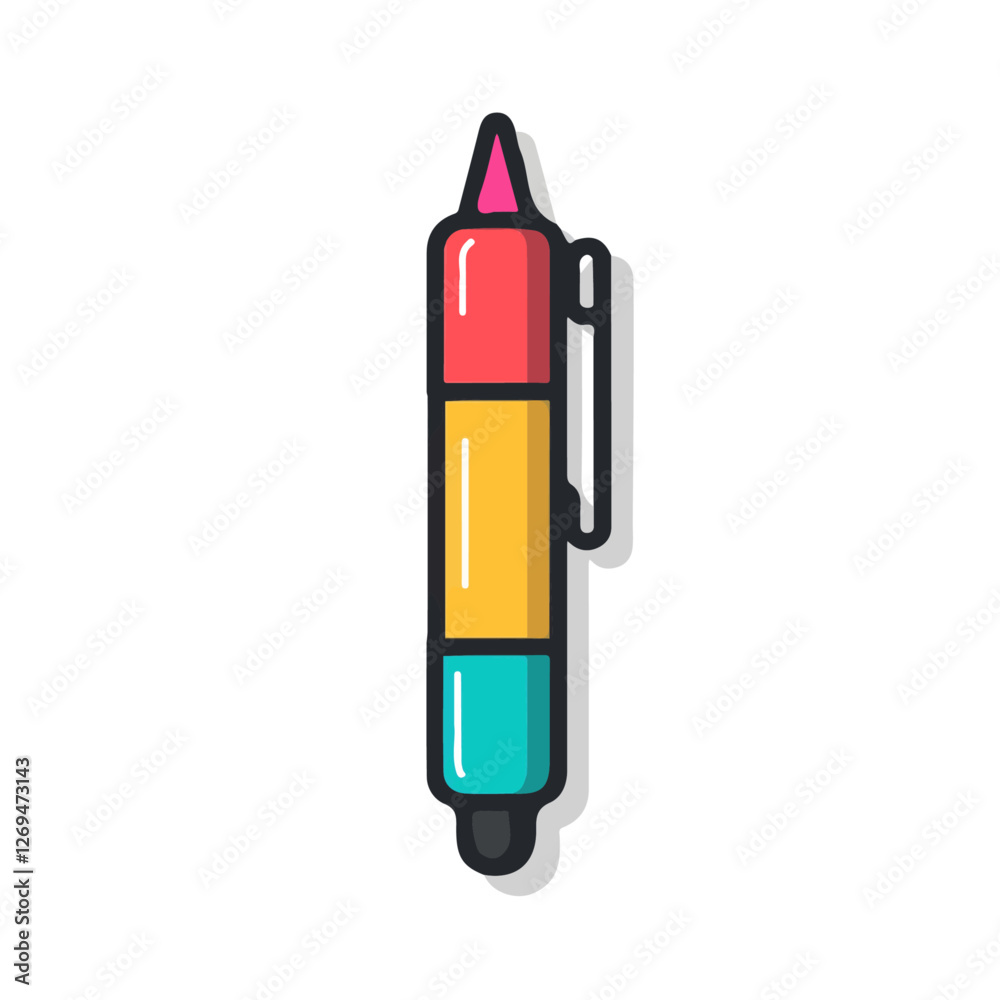 2D flat vector illustration marker icon isolated on a white background.
2D flat vector illustration marker icon isolated on a white background.
