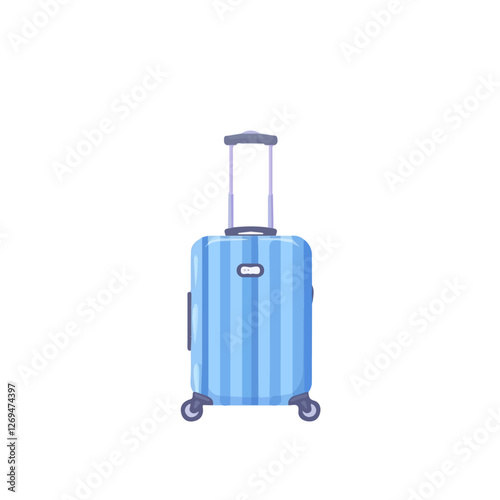 2D flat vector illustration suitcase icon isolated on a white background.

