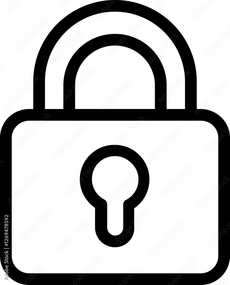Line style icon related to security, padlock, key, lock, safety, security icon