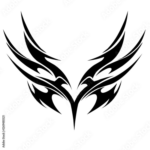 black and white tribal tattoo