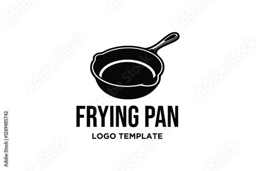 Cast Iron, frying pan logo design