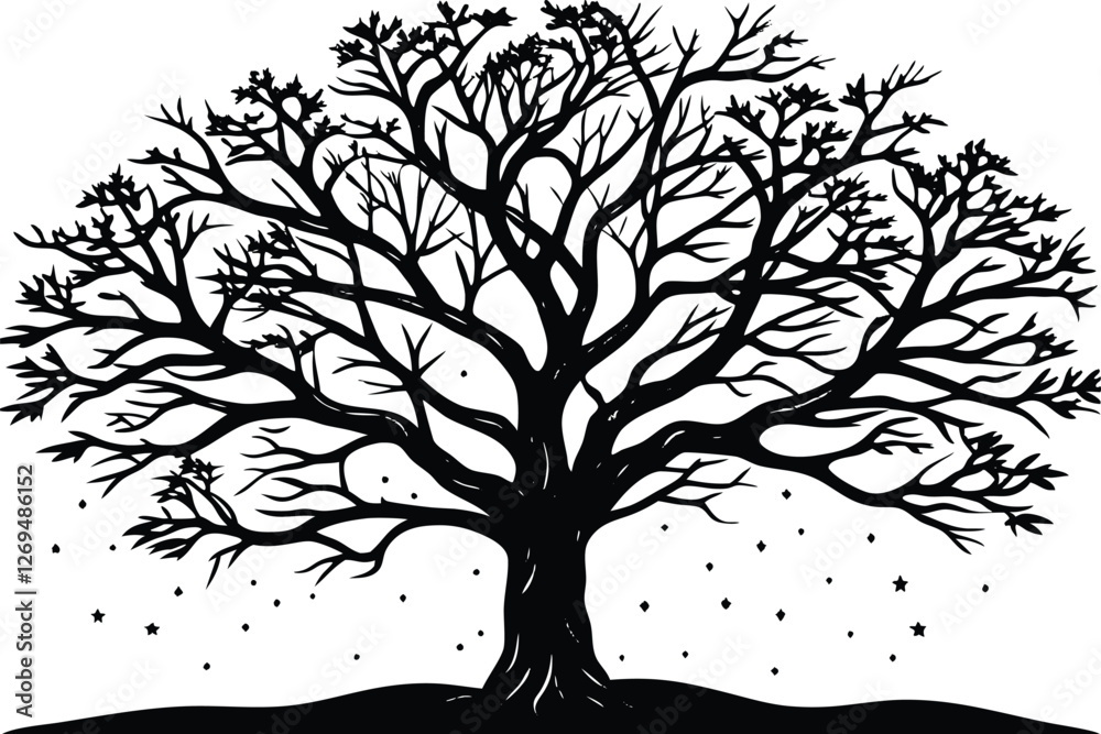 Obraz premium tree with sprawling branches A.eps