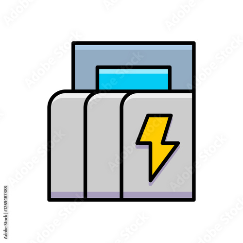 Battery Icon - Lightning Bolt - Power & Charge - Energy, electric, full, charging, indicator, electricity, technology, device, level, power-up icons