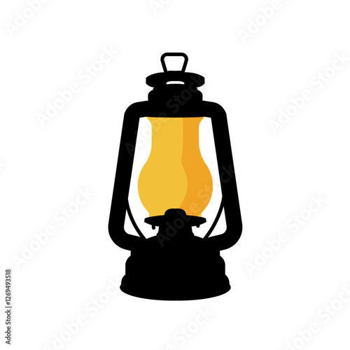 oil lamp - vector illustration