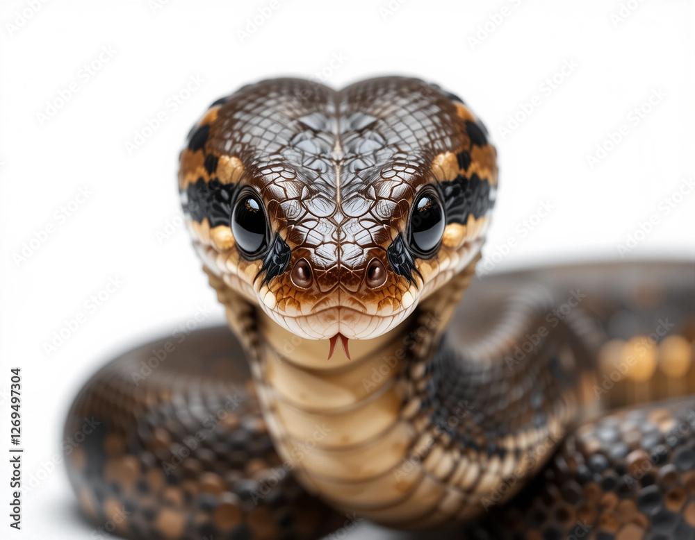 Baby Cobra Standing with Hood Slightly Expanded
Baby Cobra Standing with Hood Slightly Expanded