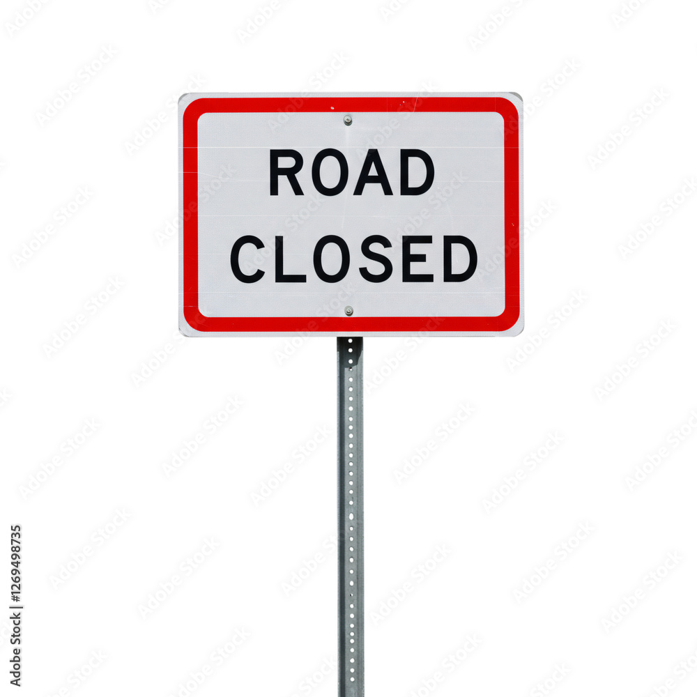 road closed sign board isolated on transparent background road closed sign board isolated on transparent background