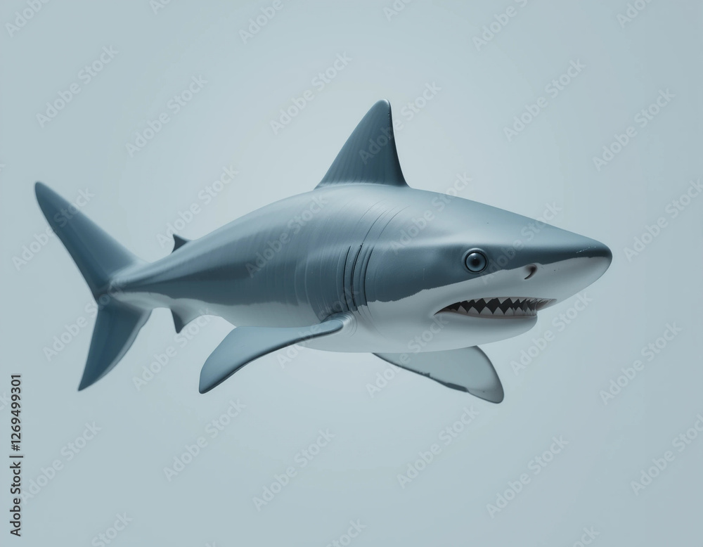 Obraz premium Baby Shark Swimming with a Sleek and Smooth Body 