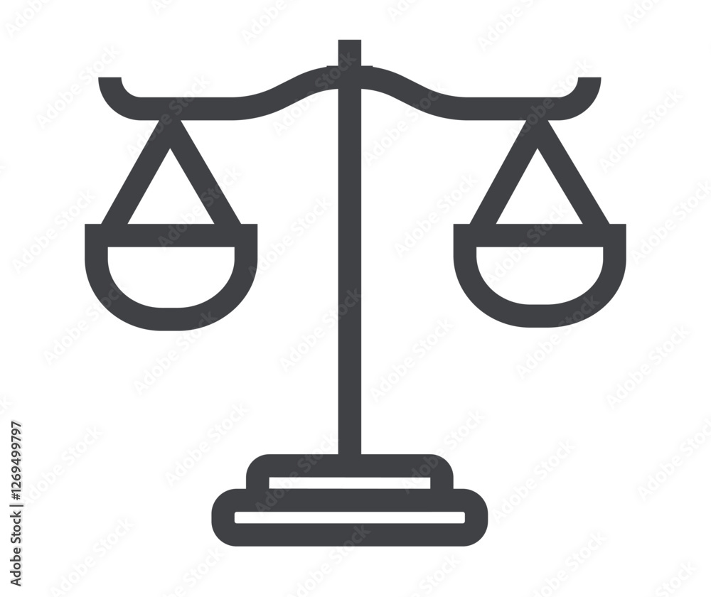 Scale libra judgment justice isolated icon. Vector graphic design illustration Scale libra judgment justice isolated icon. Vector graphic design illustration