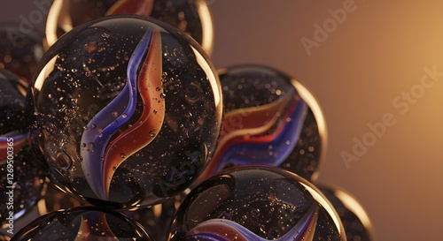 Papel tapiz con patrón de mármol y vidrio en espiral vibrante en alta resolución