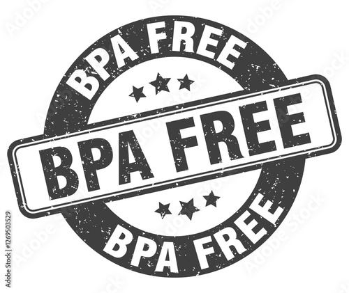 bpa free stamp. bpa free label. round grunge sign