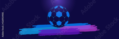 Soccer European championship. 2024 Abstract blue background soccer Summer Football pattern Europe Champion League award cup Soccer ball Winner world