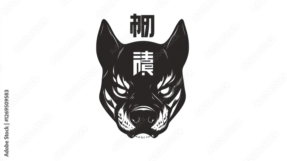 Aggressive dog head graphic design, use for t-shirt design Aggressive dog head graphic design, use for t-shirt design
