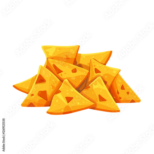 2D flat vector illustration pita chips icon isolated on a white background.

