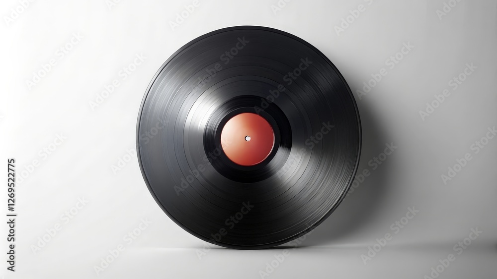 Vinyl Record on White Background Vinyl Record on White Background