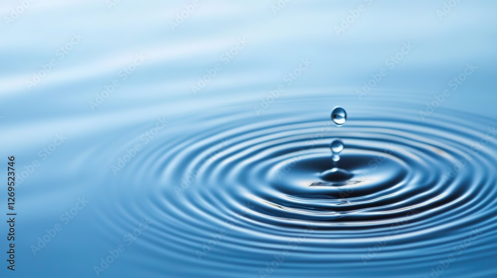 Fluid dynamics and reflection close-up of water droplet ripples nature photography calm environment serene view Fluid dynamics and reflection close-up of water droplet ripples nature photography calm environment serene view