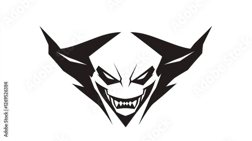 Wallpaper Mural Abstract demon face graphic design, suitable for logo or merchandise Torontodigital.ca