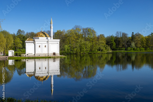The Turkish bath pavilion in the Catherine Park in the city of Pushkin near St. Petersburg