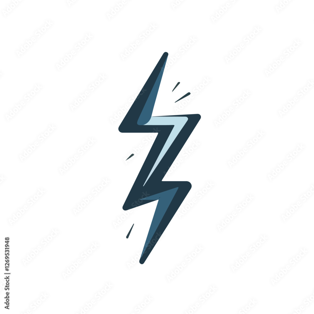 2D flat vector illustration bolt icon isolated on a white background.
2D flat vector illustration bolt icon isolated on a white background.