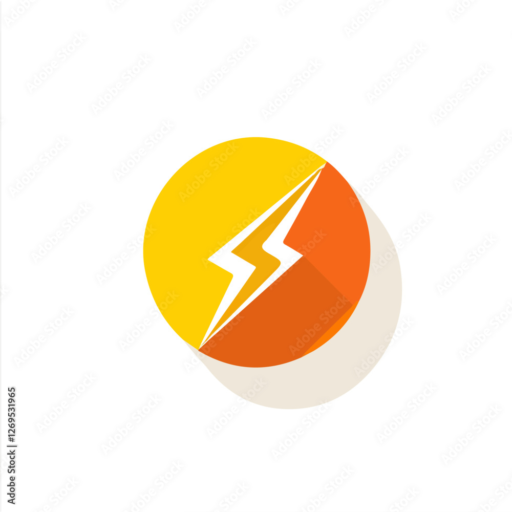 2D flat vector illustration bolt icon isolated on a white background.
2D flat vector illustration bolt icon isolated on a white background.
