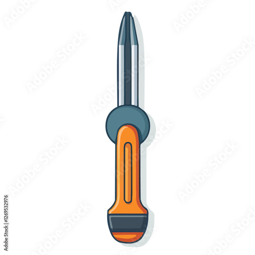 2D flat vector illustration punch tool icon isolated on a white background.

