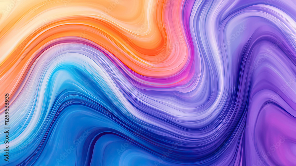 Vibrant abstract swirl with colorful gradient waves Vibrant abstract swirl with colorful gradient waves