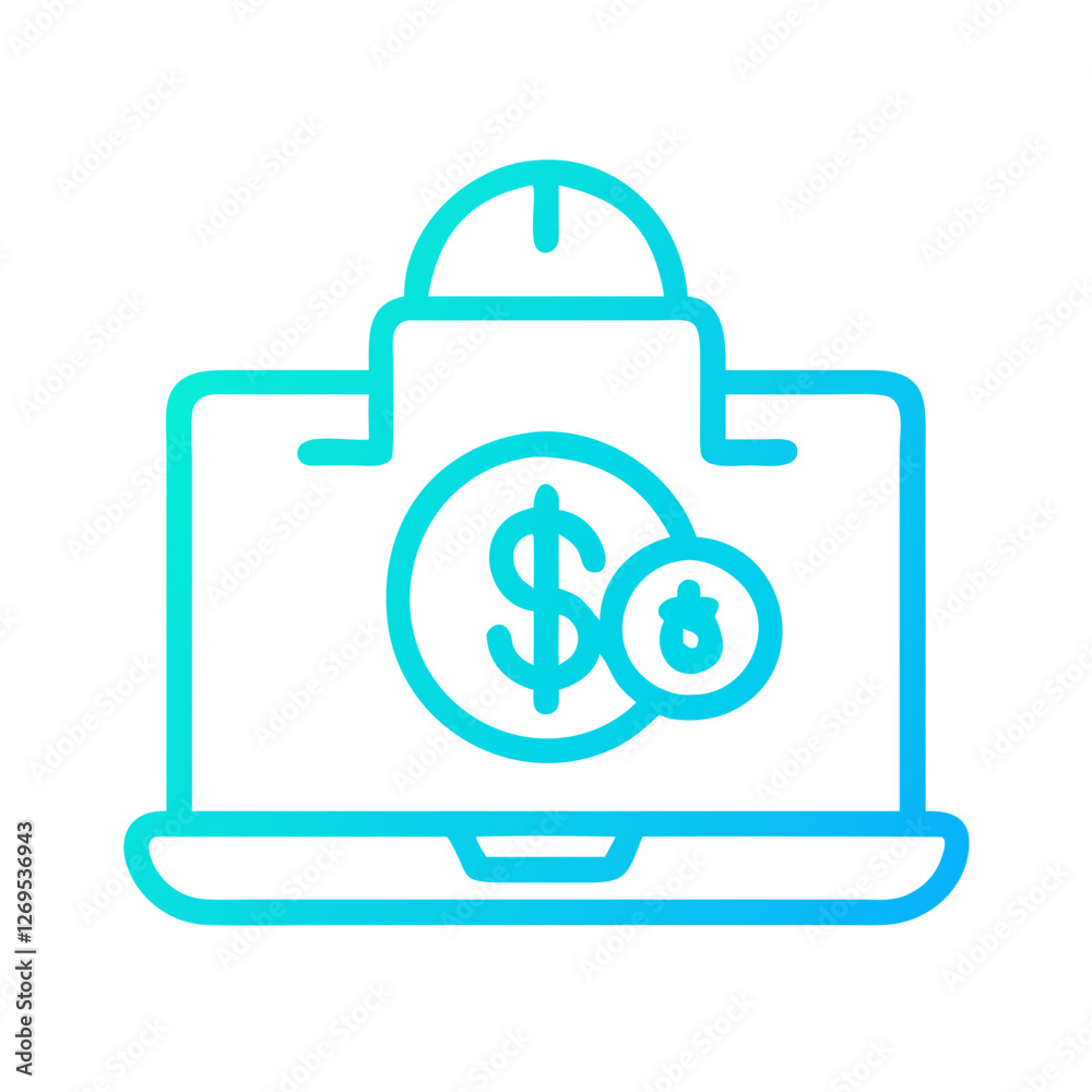 Ransomware Attack Prevention Icon Vector - Cybersecurity Symbol for Firewall Defense, Secure Networks. Ransomware Attack Prevention Icon Vector - Cybersecurity Symbol for Firewall Defense, Secure Networks.