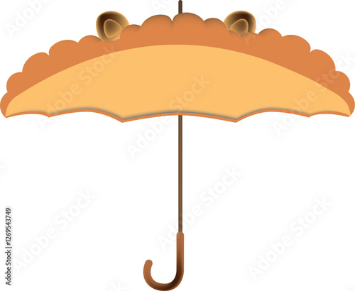 Cute umbrella with lion ears photo