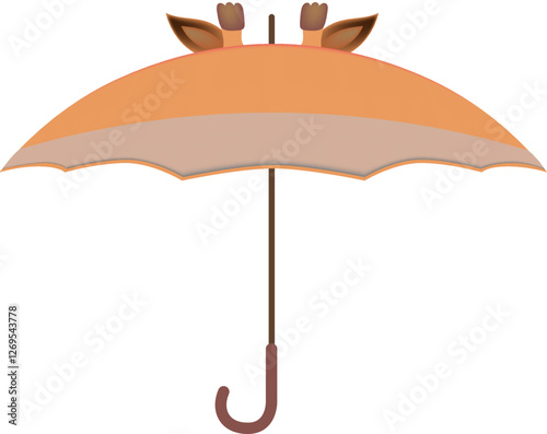 Cute umbrella with giraffe ears